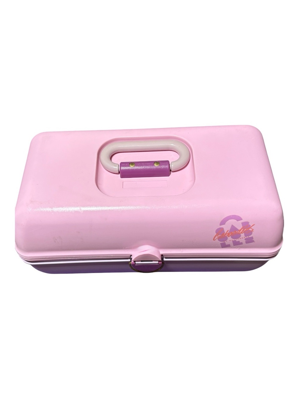 Vintage 1980’s Caboodles Model 2630 Pink Purple 3 Tier Makeup Case USA